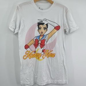 Manny MUA Sailor Moon Merch White Shirt Size Small